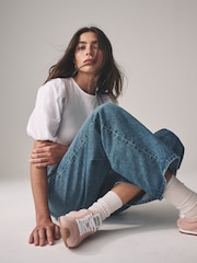 The Set Black/White/Black and White Stripe 3 Pack Poplin Sleeve Tops - Image 7 of 11
