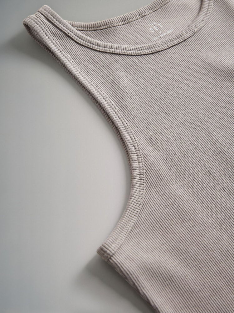 The Set Black/Red/Taupe Brown/White 4 Pack Racer Neck Ribbed Bodysuits - Image 10 of 11