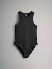 The Set Black/Red/Taupe Brown/White 4 Pack Racer Neck Ribbed Bodysuits - Image 6 of 11