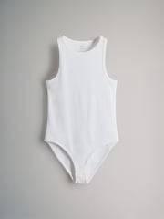 The Set Black/Red/Taupe Brown/White 4 Pack Racer Neck Ribbed Bodysuits - Image 8 of 11
