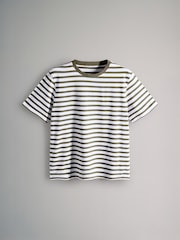 The Set Green/Grey Marl/White/Green Stripe 4 Pack Short Sleeved Relaxed T-Shirts - Image 2 of 7