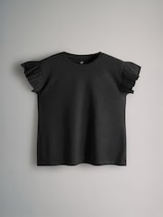 The Set Black/Khaki Green/Cream/Light Pink 4 Pack Short Sleeved Ruffle 100% Cotton T-Shirt - Image 11 of 14