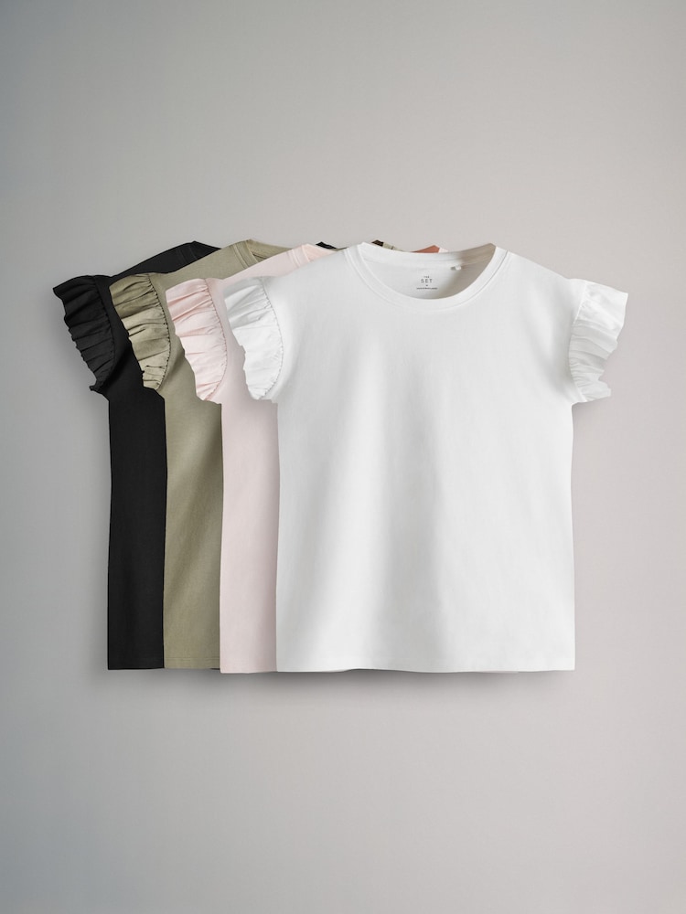 The Set 4 Pack kratek rokav; s kratkimi rokavi naborek/volana; z naborki/volano 100% Cotton majica - Slika 2 iz 14 The Set 4 Pack kratek rokav; s kratkimi rokavi naborek/volana; z naborki/volano 100% Cotton majica - Slika 2 iz 14
