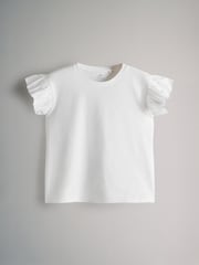 The Set Black/Khaki Green/Cream/Light Pink 4 Pack Short Sleeved Ruffle 100% Cotton T-Shirt - Image 9 of 14