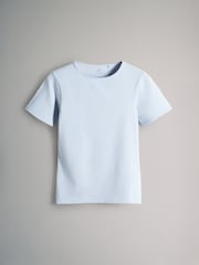 The Set Pastel Pink/Yellow/Pastel Blue/Grey Marl/Cream Short Sleeve 5 Pack Fitted Crew Neck T-Shirts - Image 5 of 8