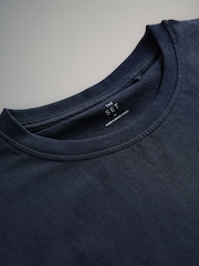 The Set Navy/Cream/Peach Short Sleeve 3 Pack Relaxed Short Sleeved 100% Cotton T-Shirts - Image 5 of 6