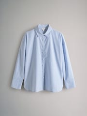 The Set Blue White Stripe/White 2 Pack Oxford Shirt - Image 8 of 11