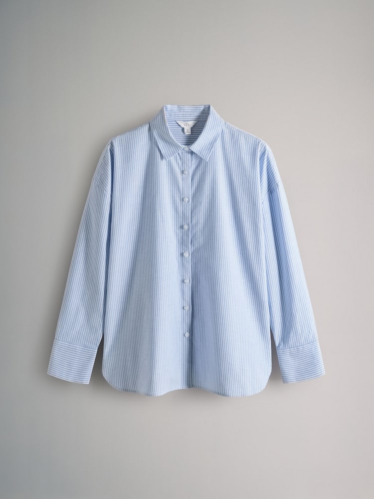 The Set Blue White Stripe/White 2 Pack Oxford Shirt - Image 8 of 11