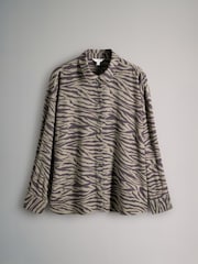 The Set Animal Zebra Print Crinkle Coord Shirt And Short Set - Image 6 of 9