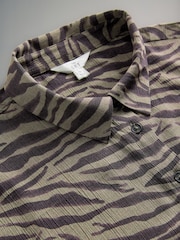 The Set Animal Zebra Print Crinkle Coord Shirt And Short Set - Image 8 of 9