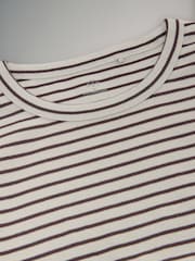 The Set Black/Red/Ecru Stripe 3 Pack Ribbed Short Sleeved Bodycon Midi Dress - Image 8 of 9