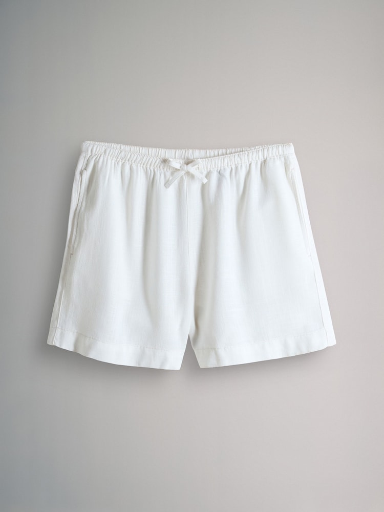 The Set Neutral/Red 2 Pack Pull On Shorts with Linen - Image 2 of 5