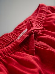 The Set Neutral/Red 2 Pack Pull On Shorts with Linen - Image 4 of 5