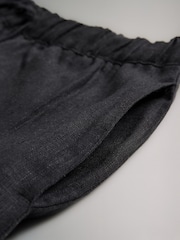 The Set Black/White 2 Pack Linen Blend Shorts - Image 5 of 5