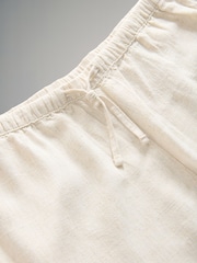 The Set Black/Neutral/Clay Stripe Pull On Wide Leg Trousers 3 Pack With Linen - Image 13 of 14