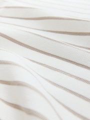 Ecru Striped Crew Textured Sweatshirt - Image 7 of 7