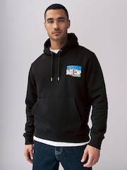 Black Graphic Print Hoodie - Image 2 of 10