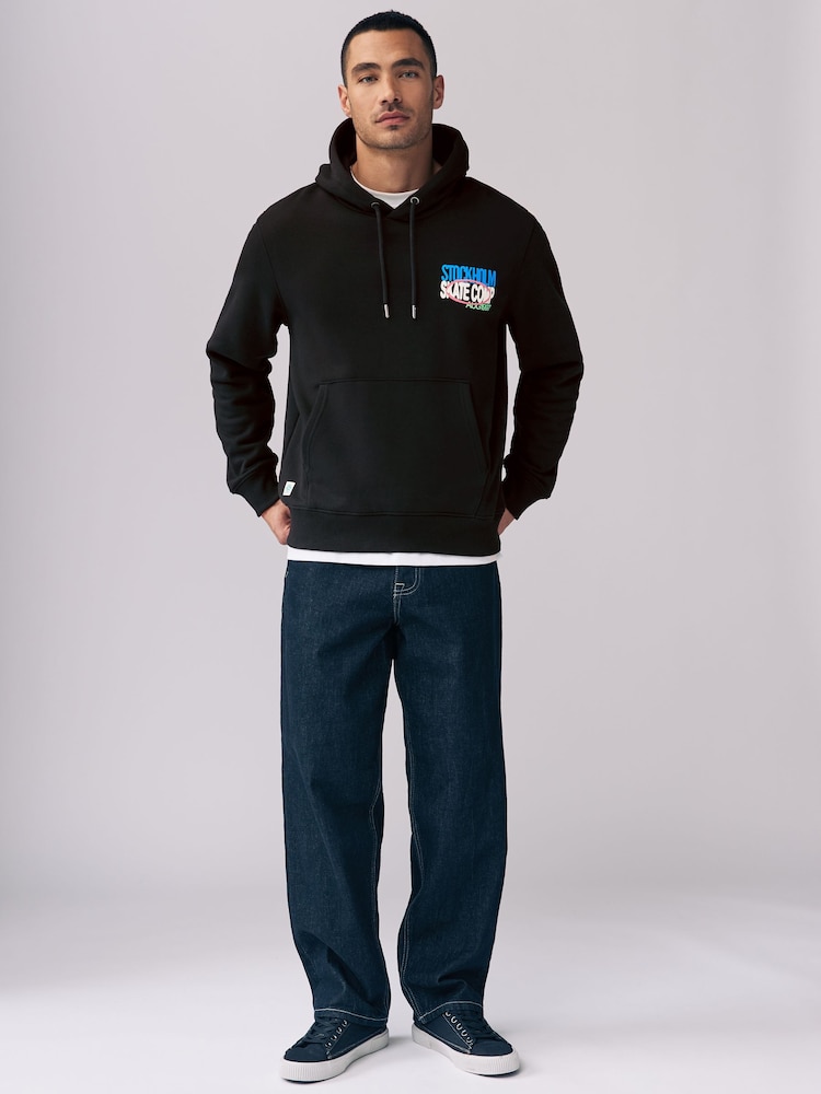 Black Graphic Print Hoodie - Image 3 of 10