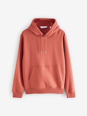Red/Orange Regular Fit Rich Jersey Fabric Hoodie - Image 7 of 9