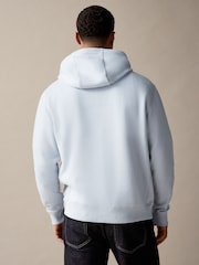 Light Blue Regular Fit Rich Jersey Fabric Hoodie - Image 2 of 9