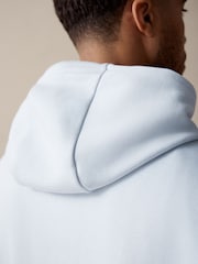 Light Blue Regular Fit Rich Jersey Fabric Hoodie - Image 6 of 9