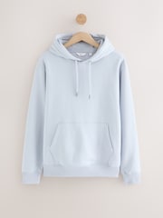 Light Blue Regular Fit Rich Jersey Fabric Hoodie - Image 7 of 9