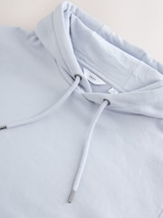 Light Blue Regular Fit Rich Jersey Fabric Hoodie - Image 9 of 9