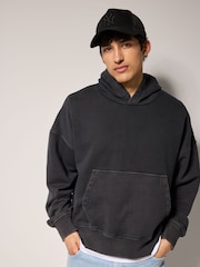 Black Boxy Fit EDIT Heavyweight Hoodie - Image 1 of 9