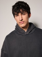 Black Boxy Fit EDIT Heavyweight Hoodie - Image 2 of 9