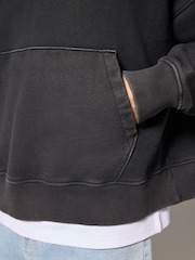 Black Boxy Fit EDIT Heavyweight Hoodie - Image 4 of 9