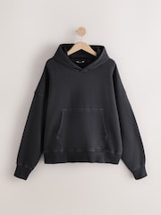 Black Boxy Fit EDIT Heavyweight Hoodie - Image 6 of 9