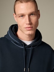 Bleu - Sweat-shirt à capuche EDIT Heavyweight Contrast Stitch - Image 4 of 10