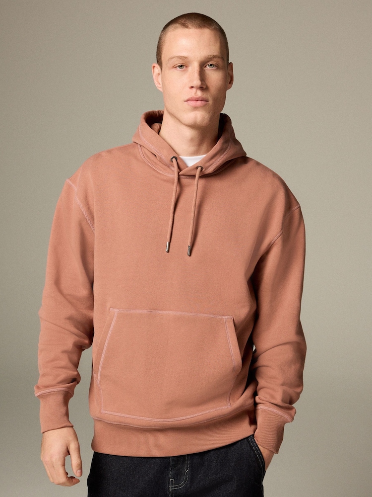 Perzikoranje - EDIT Heavyweight Contrast Stitch Hoodie - Image 1 of 10
