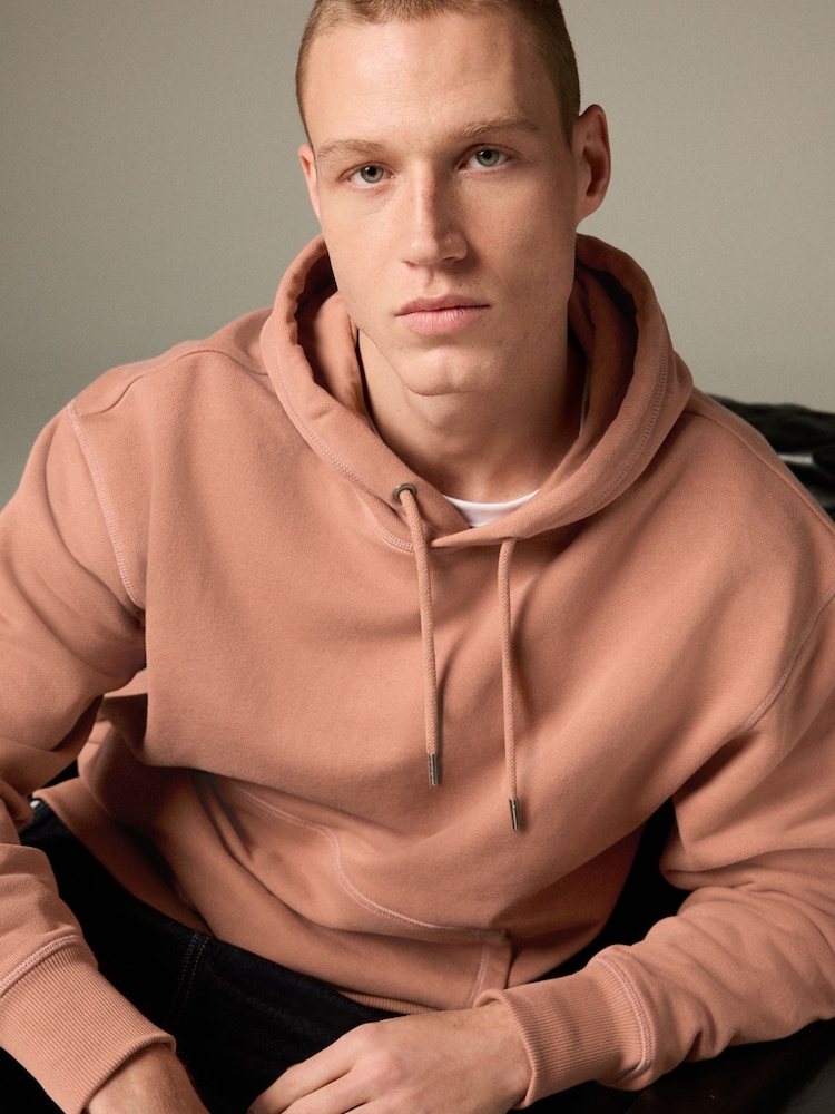 Perzikoranje - EDIT Heavyweight Contrast Stitch Hoodie - Image 4 of 10