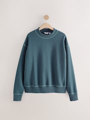 Steel Blue Super Heavyweight 100% Cotton Sweatshirt - Image 7 of 9