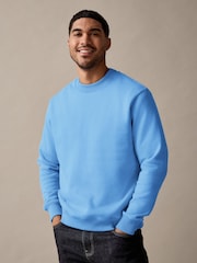 Bright Blue Rich Jersey Crew Sweatshirt - Image 1 of 8