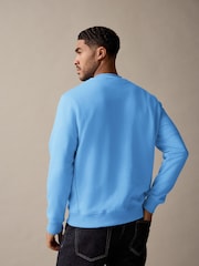 Bright Blue Rich Jersey Crew Sweatshirt - Image 3 of 8