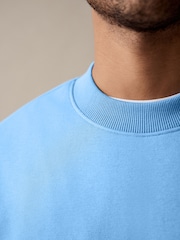 Bright Blue Rich Jersey Crew Sweatshirt - Image 4 of 8