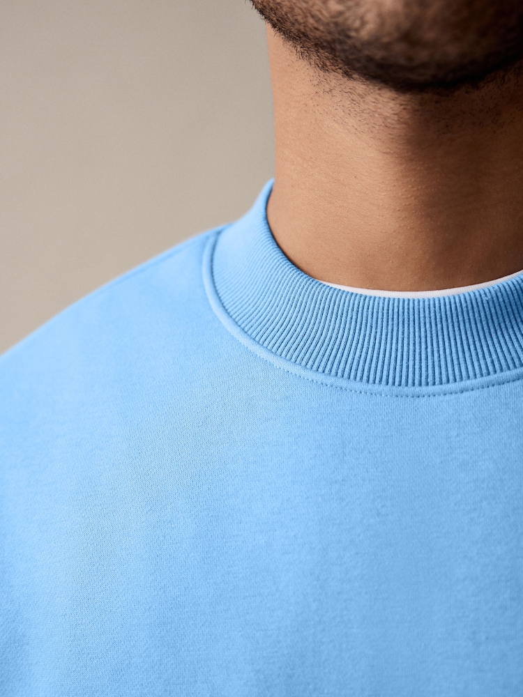 bleu vif - Sweat-shirt Rich Jersey Col rond - Image 4 of 8