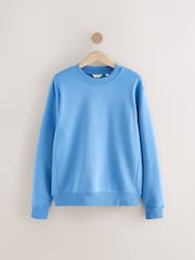 Bright Blue Rich Jersey Crew Sweatshirt - Image 6 of 8