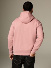 Pink Regular Fit Rich Jersey Fabric Hoodie - Image 3 of 9