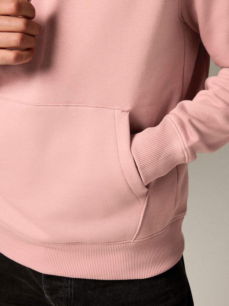 Pink Regular Fit Rich Jersey Fabric Hoodie - Image 4 of 9
