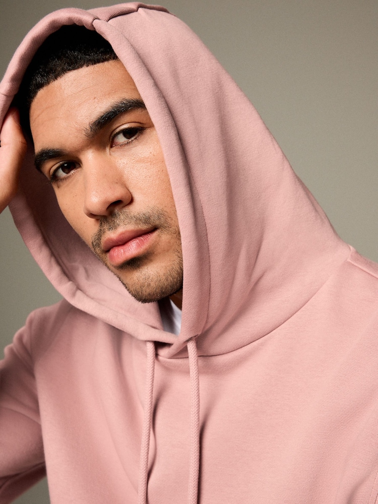 Pink Regular Fit Rich Jersey Fabric Hoodie - Image 6 of 9