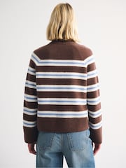 Abercrombie & Fitch Brown Madeline Stripe Long Sleeve Knit Jumper - Image 3 of 5