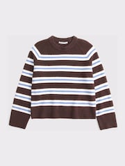 Abercrombie & Fitch Brown Madeline Stripe Long Sleeve Knit Jumper - Image 5 of 5