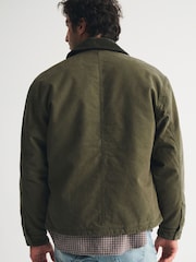 Abercrombie & Fitch Green Fireman Clasp Canvas Worker Jacket - Image 2 of 8
