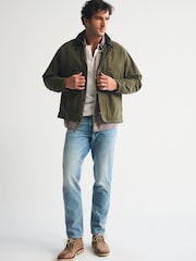 Abercrombie & Fitch Green Fireman Clasp Canvas Worker Jacket - Image 3 of 8