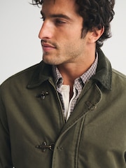 Abercrombie & Fitch Green Fireman Clasp Canvas Worker Jacket - Image 5 of 8