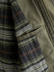 Abercrombie & Fitch Green Fireman Clasp Canvas Worker Jacket - Image 8 of 8