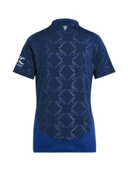 adidas Blue Manchester United Away Shirt 2024-25 Womens - Image 3 of 3
